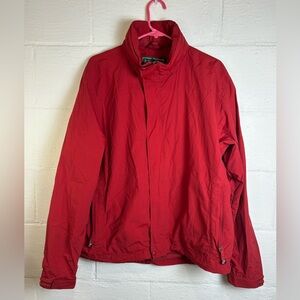 Vintage L.L. Bean Men’s 1990’s Lightweight Winter Red Zip-Up Coat Size Large Reg